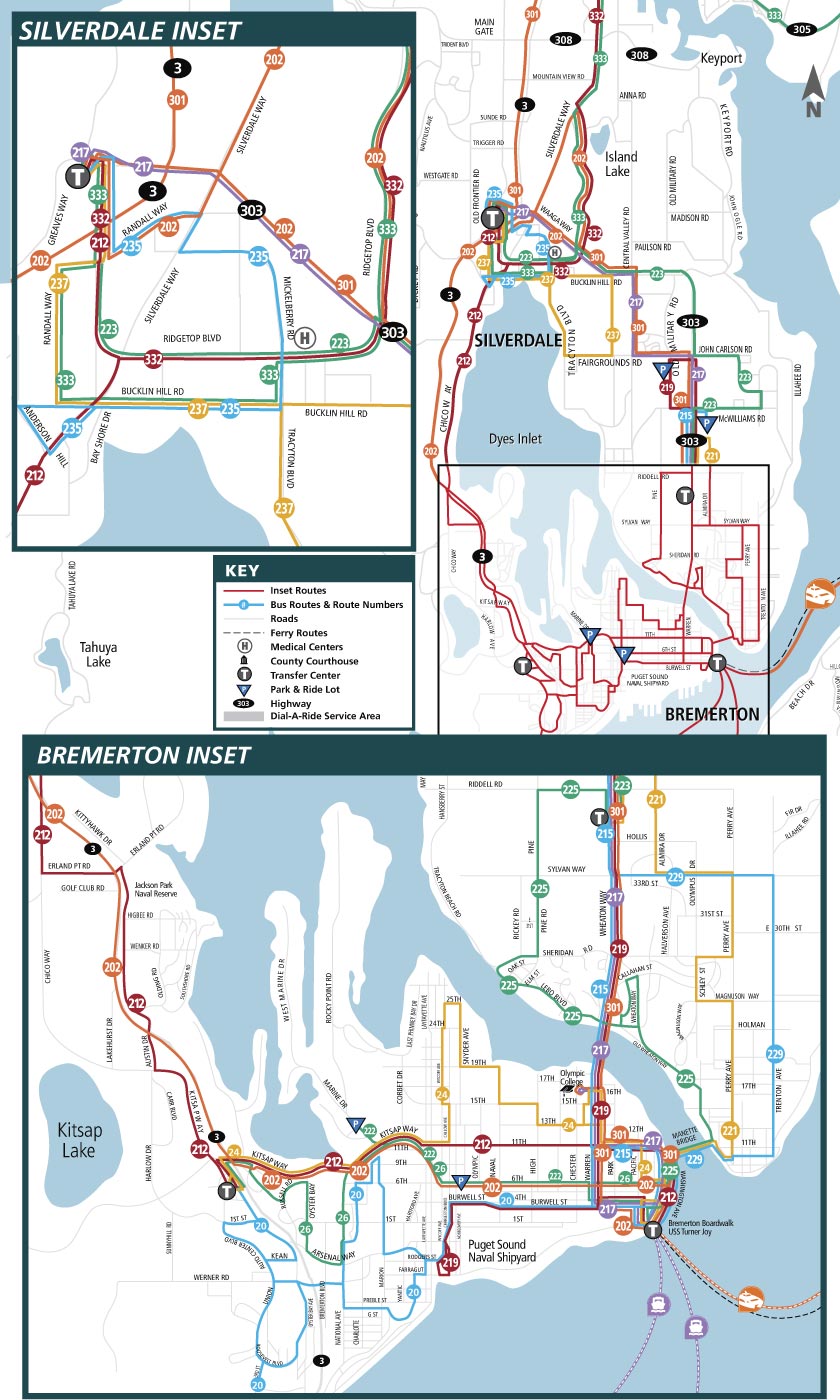 Central Kitsap System Map | Kitsap Transit