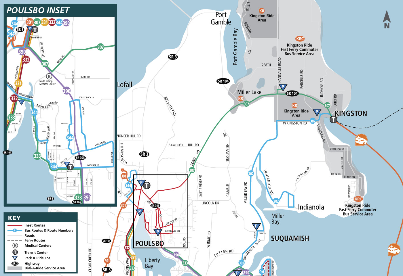 North Kitsap Route Map