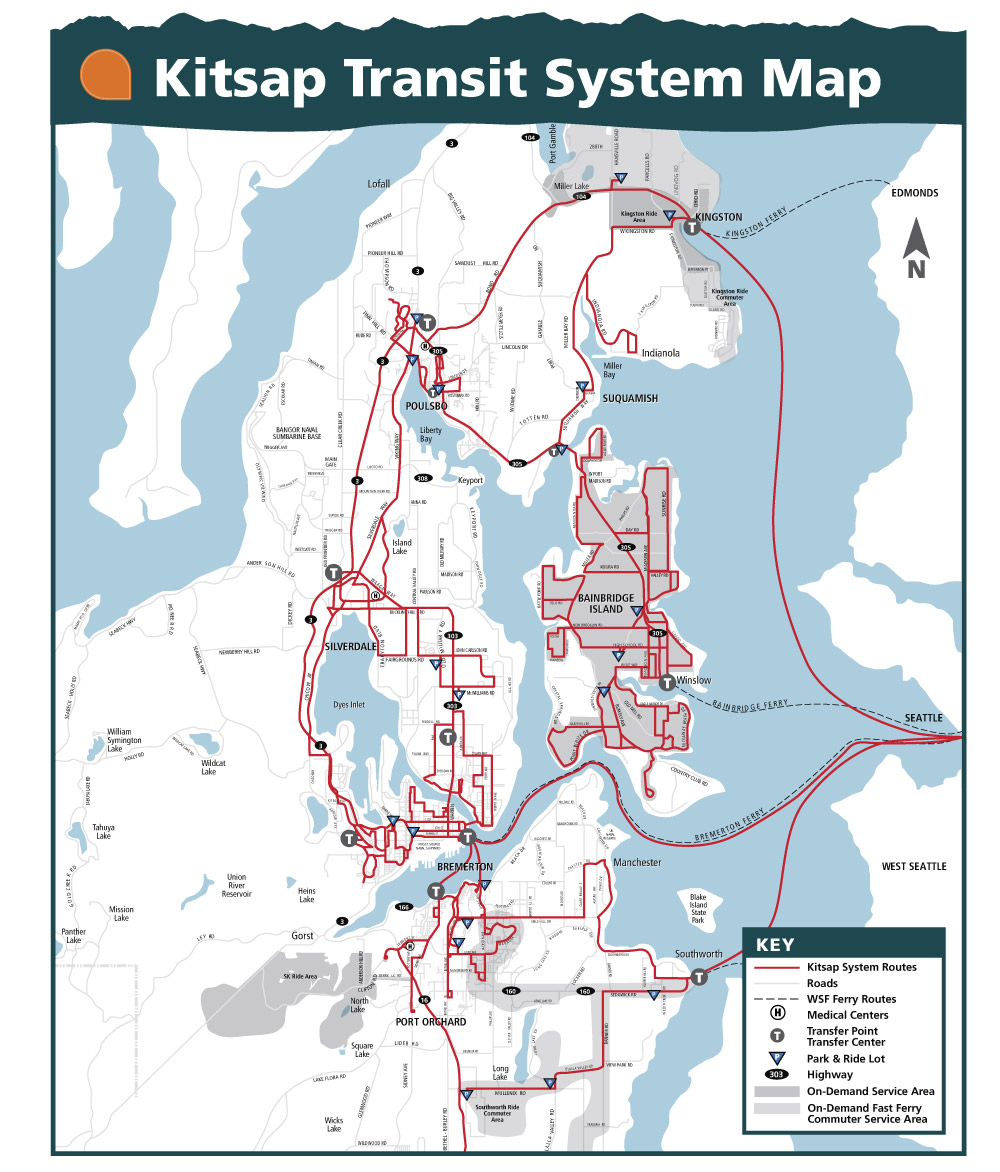 Kitsap Transit Red Line System Map
