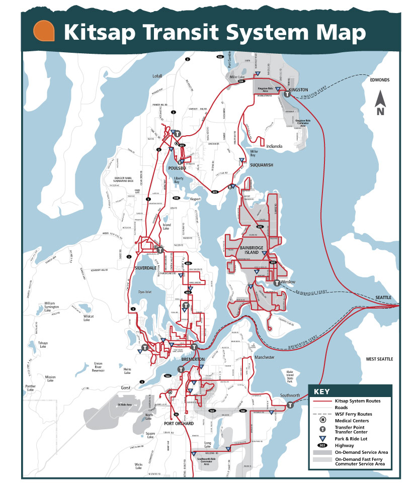 Kitsap Transit Red Line System Map